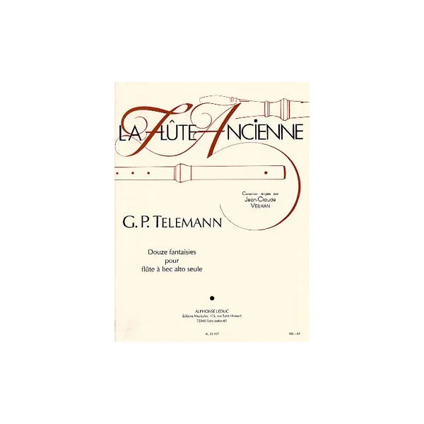 Telemann G.p. Fantaisies TW 40 Flute A Bec