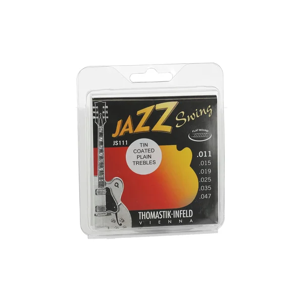 Thomastik-Infeld Strings for E-guitar Jazz Swing Series Nickel Flat Wound - Set 011 flatwound tin plated (JS111T)