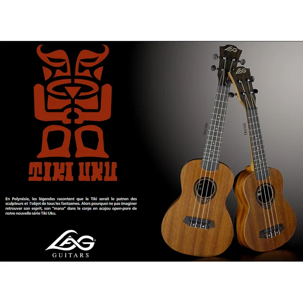 TKU10S Tiki Uke (Soprano) - natural open pore