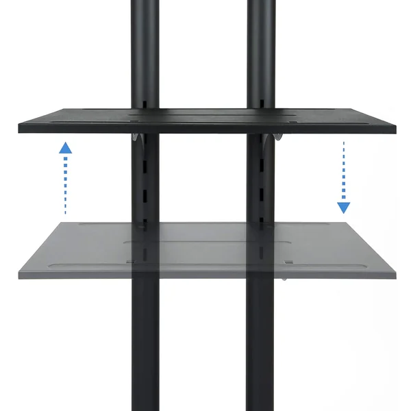 TV Stand – Mobilt TV-gulvstativ til 32”-70” skærme med hylder og hjul