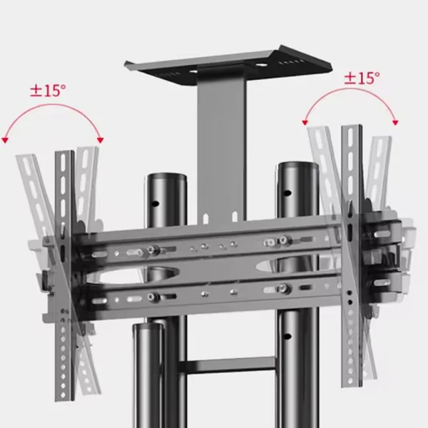TV Stand – Mobilt TV-gulvstativ til 32”-70” skærme med hylder og hjul