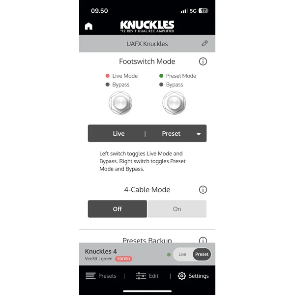 UAFX KNUCKLES '92 Rev F Dual Rec Amplifier