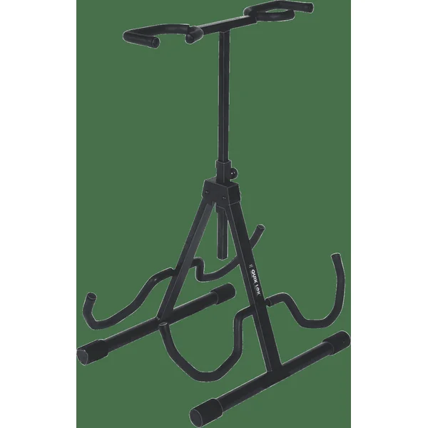 Universal double guitar stand - black