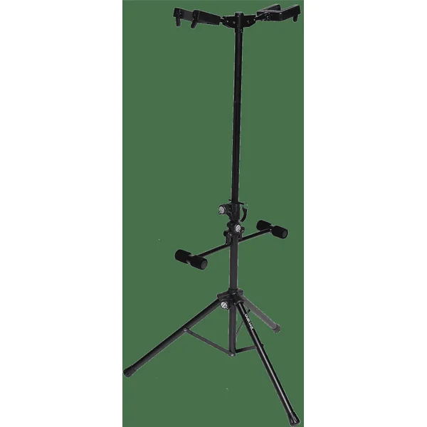 Universal guitar stand with self-locking system, foldable - black