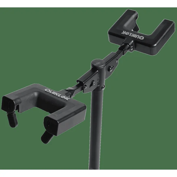 Universal guitar stand with self-locking system, foldable - black