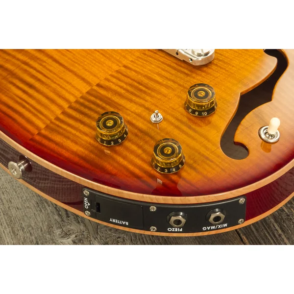 USA Hollowbody II Piezo #230365749 - dark cherry burst
