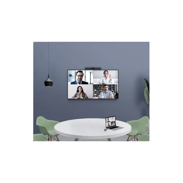 Visioconférence 2-8 Personnes : Écran 65", Barre Caméra Micro, et Dongle Sans Fil - Collaboration Simplifiée