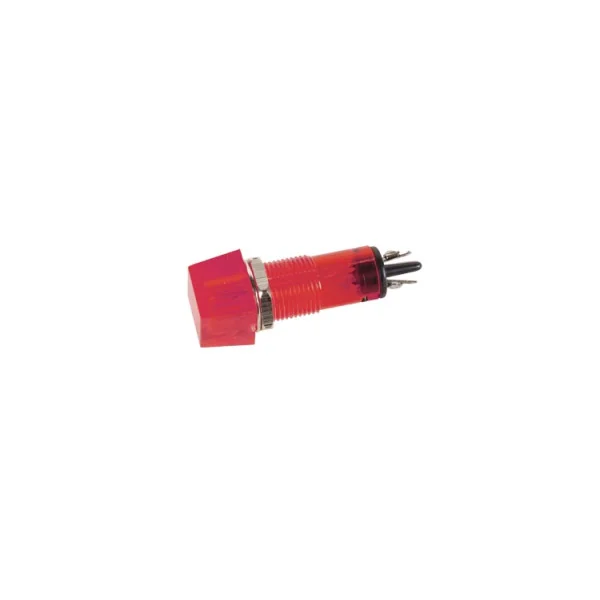 VOYANT CARRE 11.5 x 11.5 MM 12V ROUGE A SOUDER (6080)