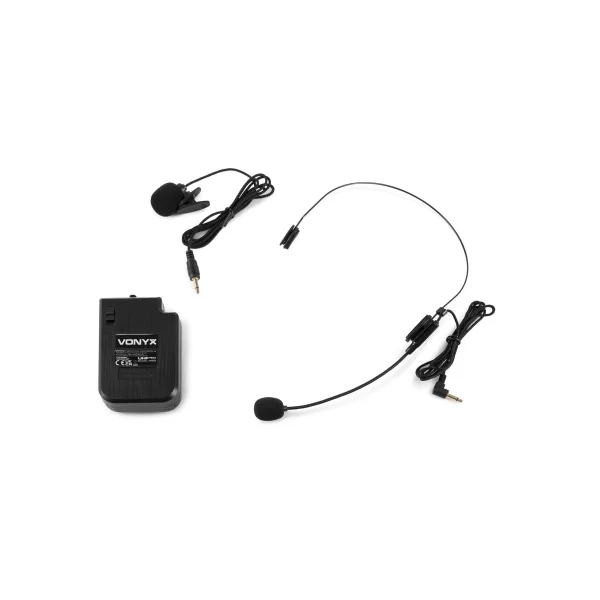 VSA500 BP VONYX - Enceinte autonome 12 pouces sur batterie 1 micro main + 1 serre tête et cravate