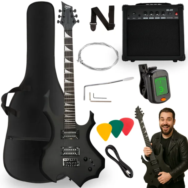 V-TONE EGS 39 MBK elektrisk guitar 4/4 sort ma