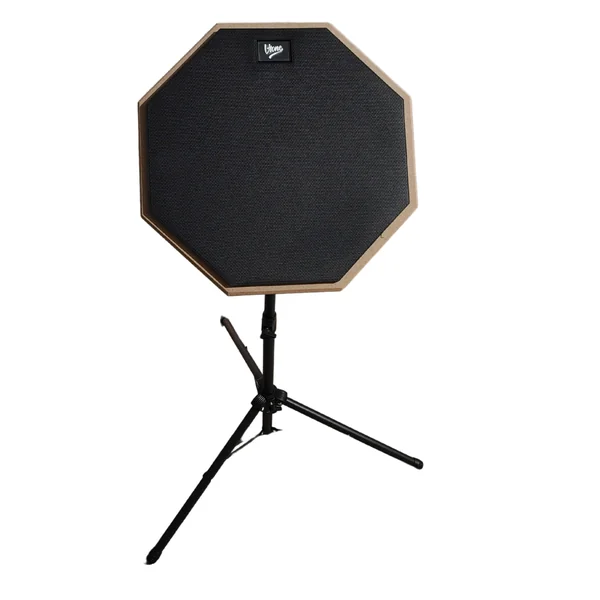V-TONE PDS1 BK Øvepad 12" – Practice Drum Pad Sæt med Stativ, Sticks og Taske