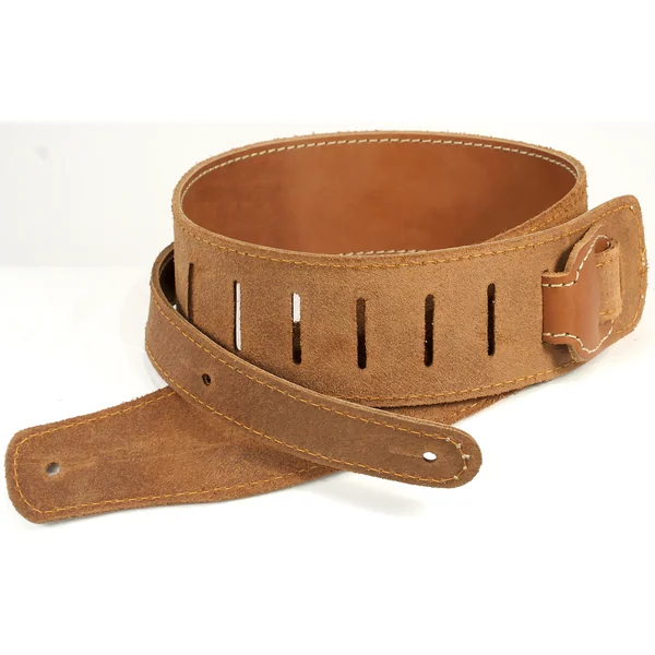 xg 3150 CLASSIC LEATHER GUITAR STRAP CUIR 6.5CM BROWNSTONE Caramel